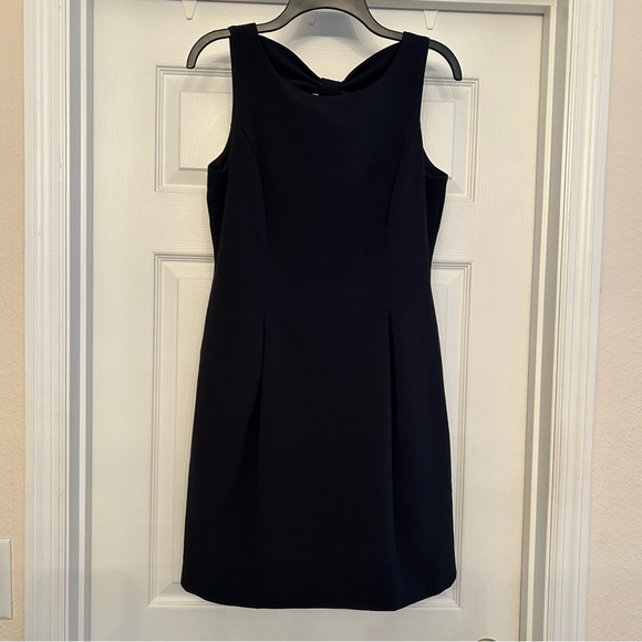 Jessica Howard Open Bow Back Sheath Dress Black Sz 10 - Picture 1 of 9